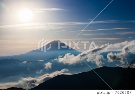 池の茶屋林道からの富士山 池の茶屋林道からの富士山 7626507