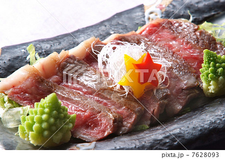 肉　肉料理　ステーキ　牛　牛肉　サーロインステーキ　洋食　西欧料理　 7628093