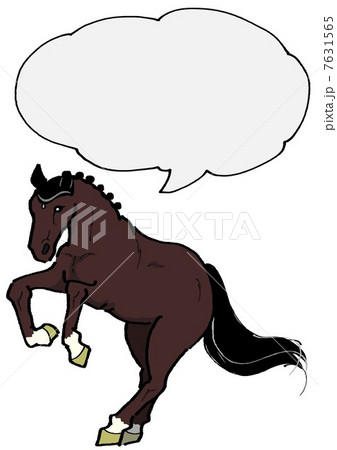 馬のメッセージカードのイラスト素材 [7631565] - PIXTA