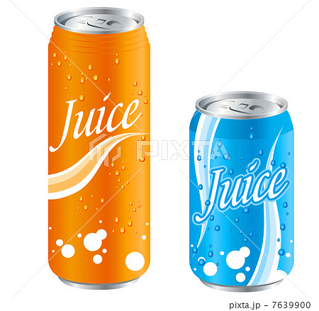 drinks juice cans Set Vector  7639900
