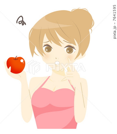りんごと女性 りんごと女性 7641595