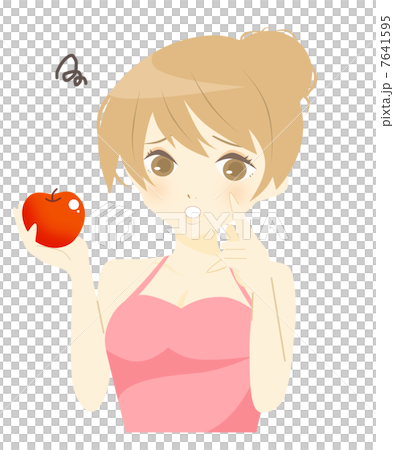 りんごと女性 りんごと女性 7641595