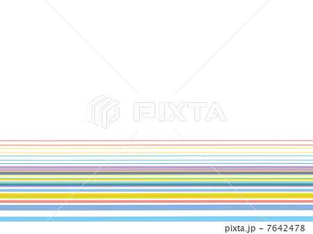 カラフルな横線のイラスト素材