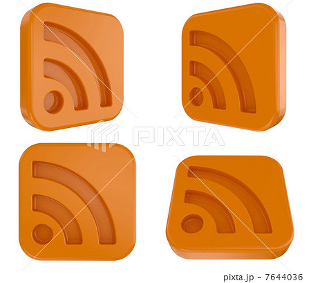 3d RSS Symbolのイラスト素材 [7644036] - PIXTA