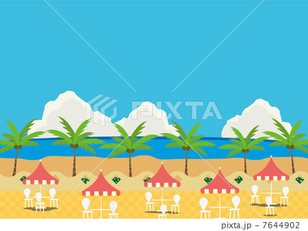 夏、バカンス、リゾート、海、イメージ 7644902