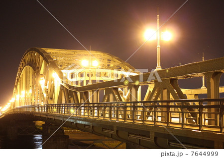北海道旭川市 旭橋の夜景 7644999