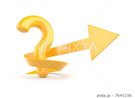 Question sign with arrow 7645236