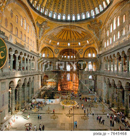Interior of Aya Sophia - ancient Byzantine basilica 7645468