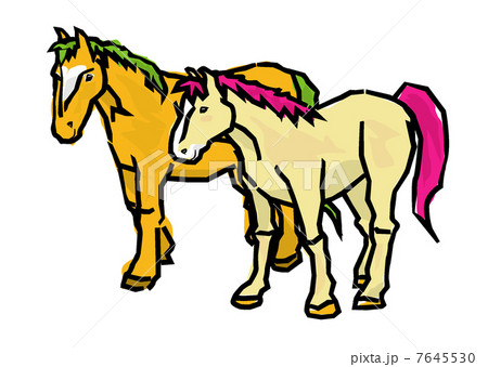 Two Horses Stock Illustration