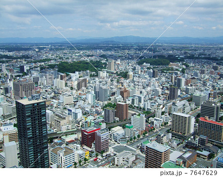 静岡県浜松市 駅南 街町並みの写真素材