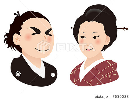 龍馬とお龍のイラスト素材