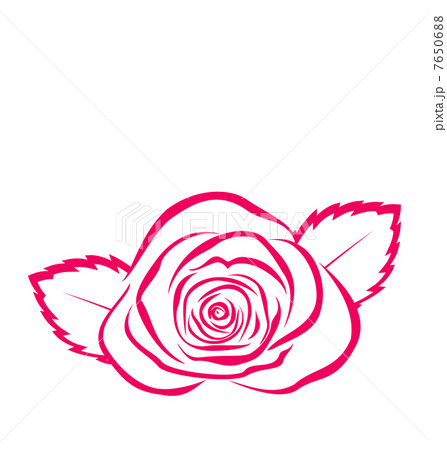 Rose in hand drawn style isolated on white background 7650688