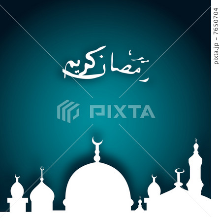 Elegant religious background with beautiful mosque 7650704