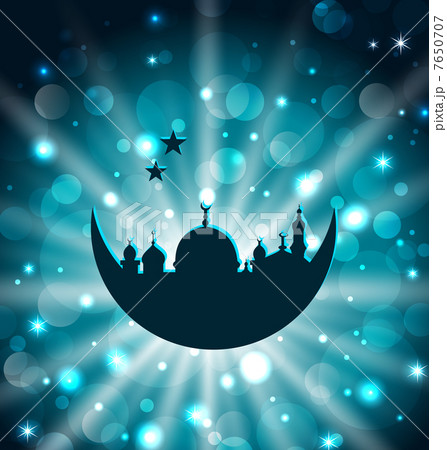 Ramadan celebration islamic card with architecture 7650707