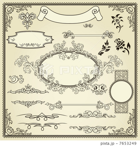 Set of vintage design elements Set of vintage design elements 7653249