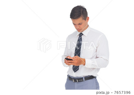 Businessman texting 7657396