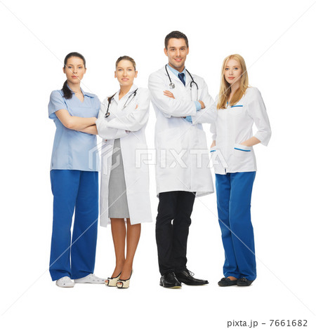 young team or group of doctors 7661682