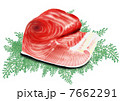 まぐろイラスト　部位　大トロ　png 7662291