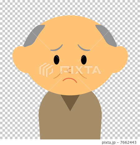 困り顔のおじいさんのイラスト素材 困り顔のおじいさんのイラスト素材