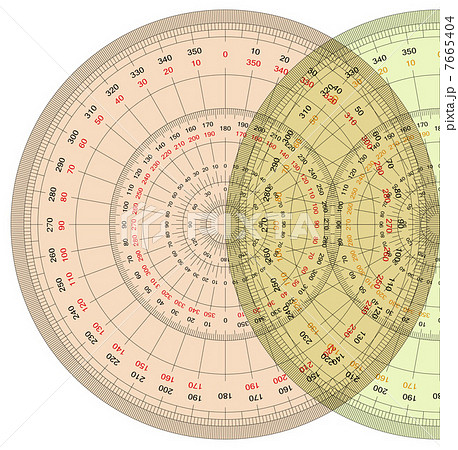 円分度器01のイラスト素材