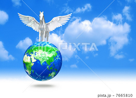 年賀状／地球に降り立った天馬 7665810