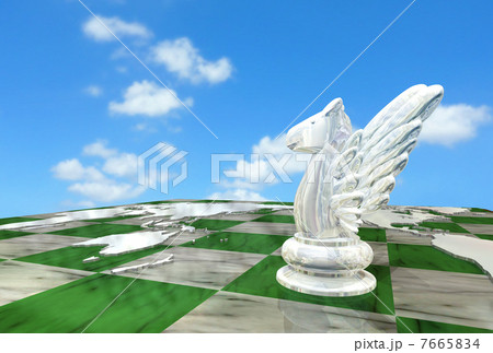 年賀状/チェス盤上のナイトの駒 年賀状/チェス盤上のナイトの駒 7665834