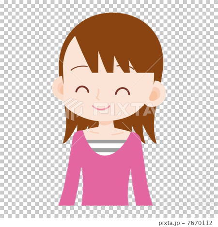 小姐女孩上身微笑 小姐女孩上身微笑 7670112