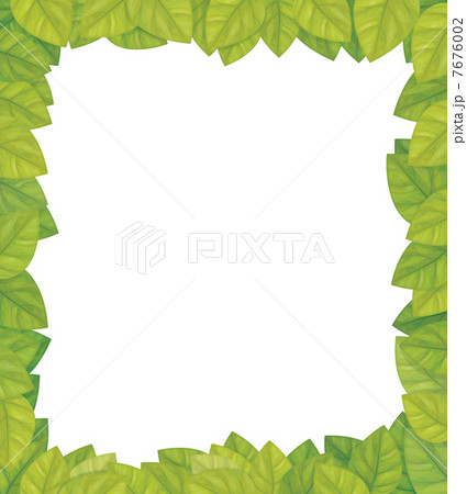 Vector frame of green leaves. Vector frame of green leaves. 7676002