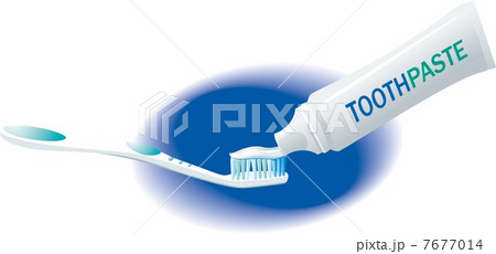 Toothbrush and toothpaste - dental hygiene. Vector illustration 7677014