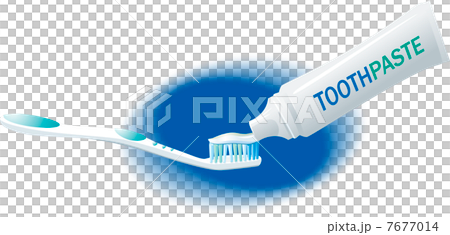 Toothbrush and toothpaste - dental hygiene. Vector illustration 7677014