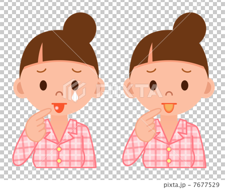 口内炎に悩む女性 7677529