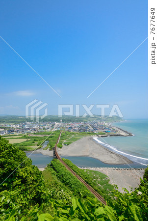 新冠町(判官岬から) 新冠町(判官岬から) 7677649