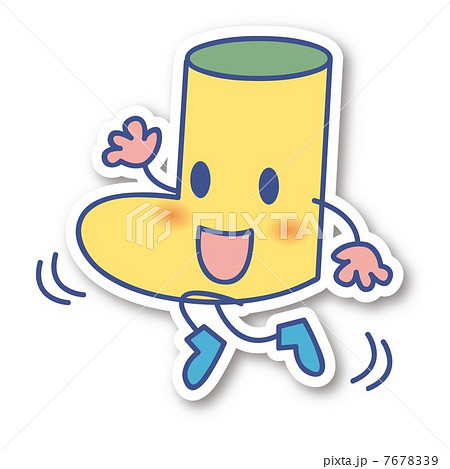 かわいい長靴 影付きのイラスト素材