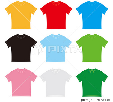 T Shirt T Shirt Template Set Collectionのイラスト素材