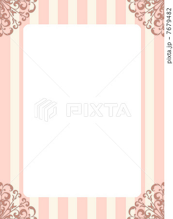 フレーム ストライプ ピンクのイラスト素材
