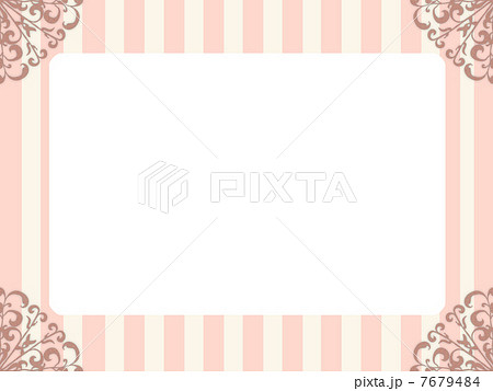 フレーム ストライプ ピンクのイラスト素材 7679484 Pixta