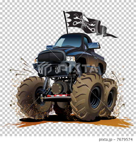 Vector Cartoon Monster Truck Vector Cartoon Monster Truck 7679574