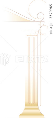 Architecture sketch of ancient Greek style column. 7679985