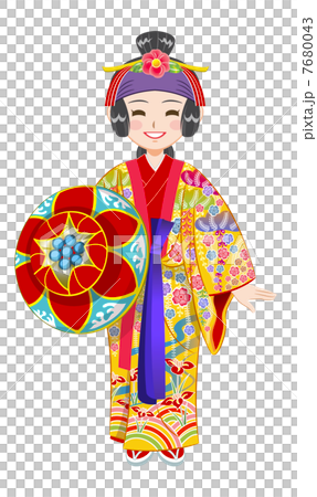 琉球舞踊のイラスト素材 [7680043] - PIXTA