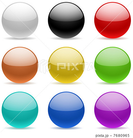 Vector collection of color glossy spheres isolated on white. Vector collection of color glossy spheres isolated on white. 7680965