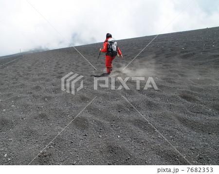 富士山　御殿場ルートの大砂走り 7682353