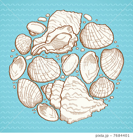 Seashell round design element 7684401
