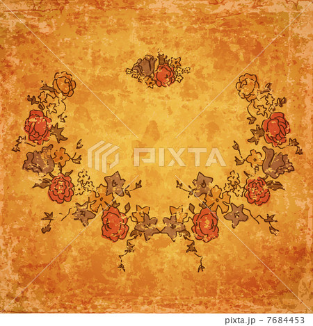 Vintage frame on old paper sheet 7684453