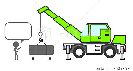 クレーンの事故のイラスト素材