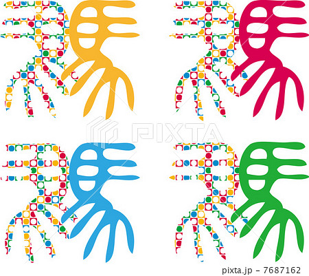 年賀状素材　馬年　午年 7687162