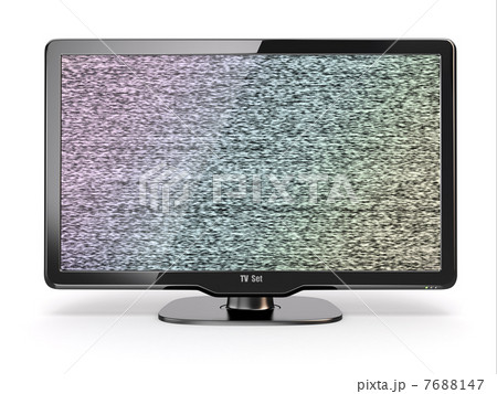 HDTV tv with noise screen. 3d HDTV tv with noise screen. 3d 7688147