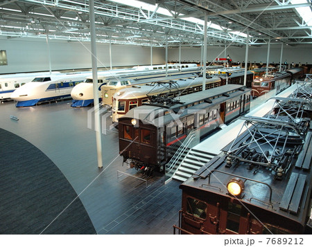 リニア・鉄道館の１階の展示の俯瞰 7689212