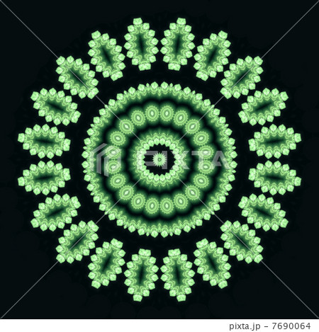 Abstract green shape on black Abstract green shape on black 7690064