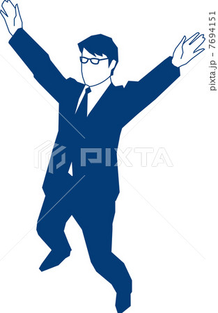 応援をするビジネスマン 応援をするビジネスマン 7694151