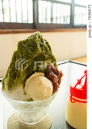 夏の料理~カキ氷(抹茶金時)~ 夏の料理~カキ氷(抹茶金時)~ 7696675